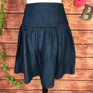 GAP Womens Skirt 4 Denim Jean Knee Full Casual